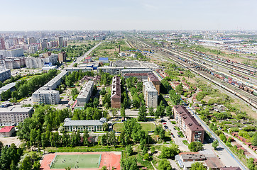 Image showing Voynovka railway node. Residential district.Tyumen