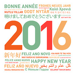 Image showing Happy new year card from the world