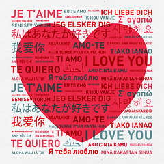 Image showing Love card from the world