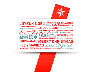 Image showing Merry christmas card from the world