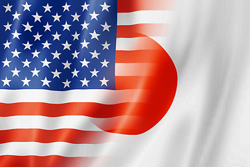 Image showing USA and Japan flag