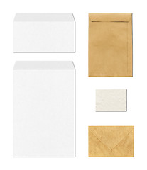 Image showing envelopes mockup template, white background