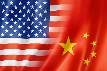 Image showing USA and China flag