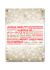 Image showing Merry christmas vintage poster from the world