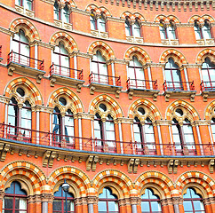 Image showing old wall architecture in london england windows and brick exteri