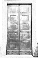 Image showing old   door    in italy old ancian wood and traditional  texture 