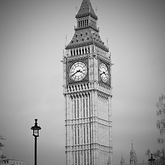 Image showing london big ben and historical old construction england  aged cit