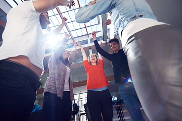 Image showing happy students celebrate