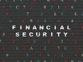 Image showing Security concept: Financial Security on wall background