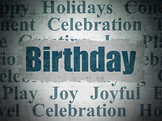 Image showing Holiday concept: Birthday on Digital Paper background