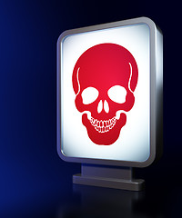 Image showing Medicine concept: Scull on billboard background