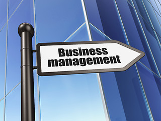 Image showing Finance concept: sign Business Management on Building background