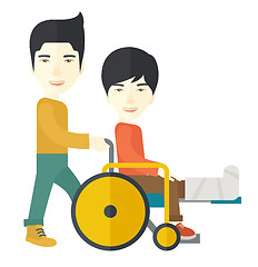 Image showing Patient in wheelchair.