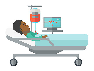 Image showing Patient lying in bed.