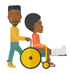 Image showing Patient in wheelchair.