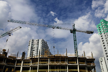 Image showing construction and cranes