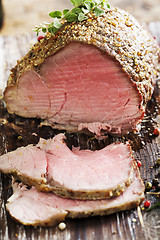 Image showing juicy  roast beef