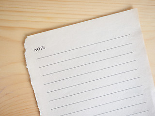 Image showing Blank note book page