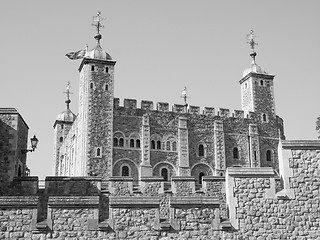 Image showing Black and white Tower of London