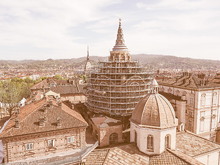 Image showing Retro looking Holy Shroud chapel in Turin