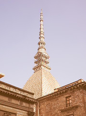 Image showing Retro looking Mole Antonelliana Turin