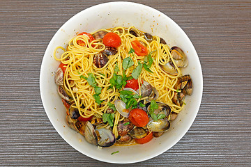 Image showing Spaghetti with Clams