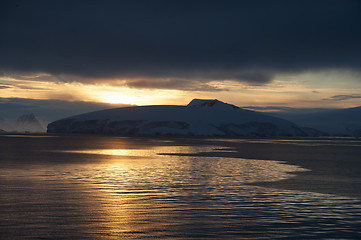 Image showing Sunset in Antarctica