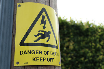 Image showing Danger of Death