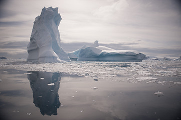 Image showing Icebergs in Antarctica