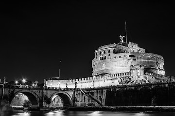 Image showing Castle of the Holy Angel at night