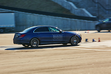 Image showing Kiev, Ukraine - OCTOBER 10, 2015: Mercedes Benz star experience. The series of test drives