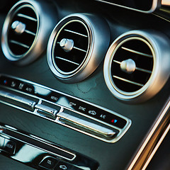 Image showing Luxury car interior details.