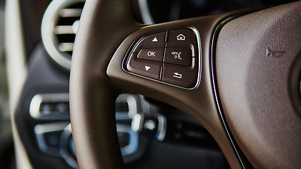 Image showing Luxury car interior details.