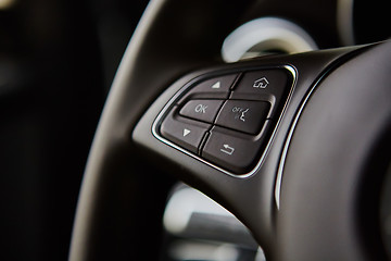 Image showing Luxury car interior details.