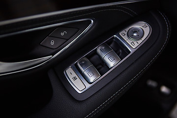 Image showing Luxury car interior details.