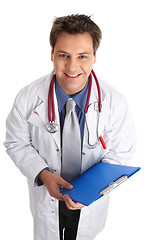 Image showing Doctor with medical record.