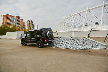 Image showing Kiev, Ukraine - OCTOBER 10, 2015: Mercedes Benz star experience. The interesting series of test drives