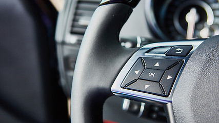 Image showing Luxury car interior details.