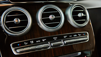 Image showing Luxury car interior details.