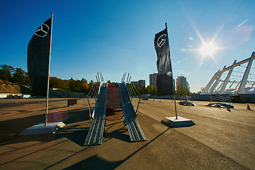 Image showing Kiev, Ukraine - OCTOBER 10, 2015: Mercedes Benz star experience. The series of test drives