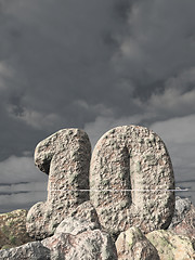 Image showing number ten rock