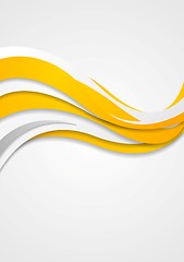 Image showing Bright wavy abstract corporate background