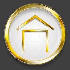 Image showing Concept golden house symbol logo