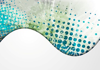 Image showing Grunge abstract wavy vector design