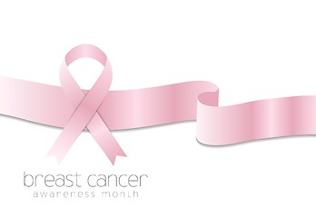 Image showing Breast cancer awareness month vector background