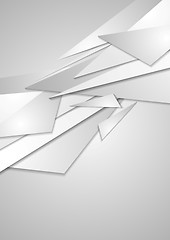 Image showing Abstract grey geometric corporate background