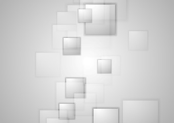 Image showing Abstract grey squares tech background