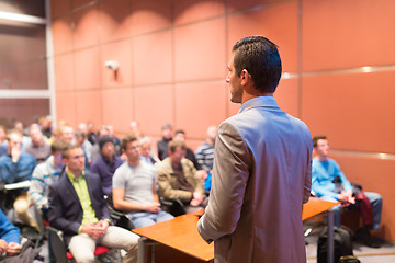 Image showing Speaker at Business Conference and Presentation.