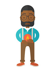 Image showing Man with heartburn.