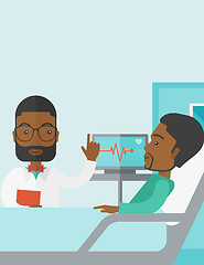 Image showing Doctor visiting patient.